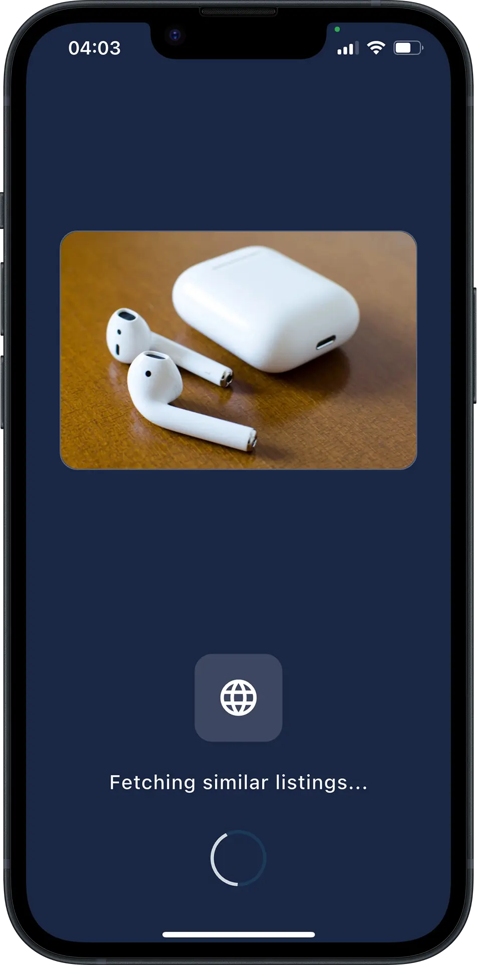 Scanning an item using the WorthLens resale app